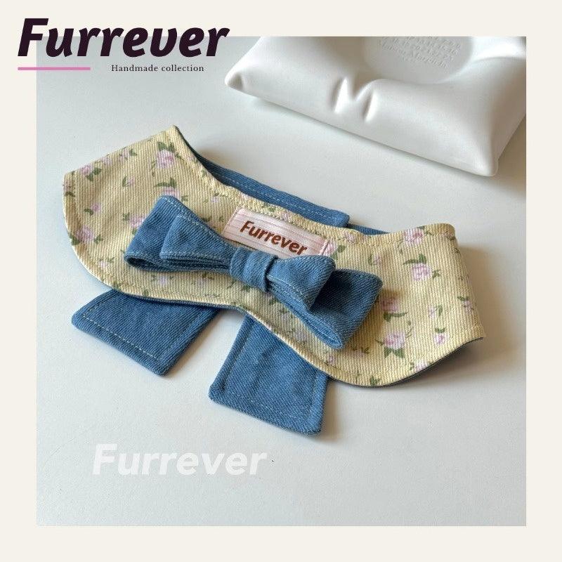 Furrever® Rose Denim Pet Bib/Hat - KIKOPALS