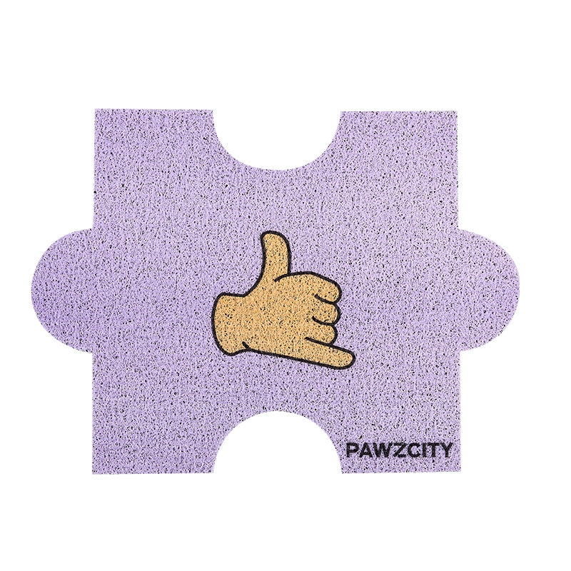 PAWZCITY® Cat Green PVC Puzzle Mat