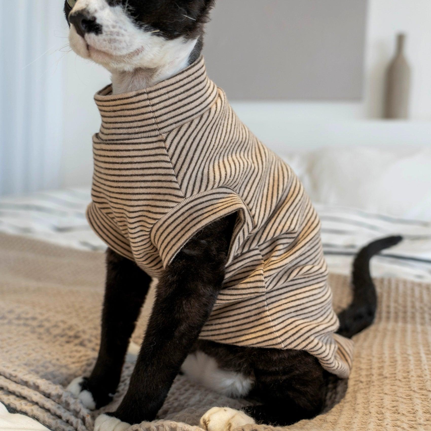 GINGERAIN® Striped Cotton Cat Vest - KIKOPALS