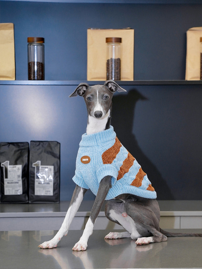 ZEZE® Chenille Striped Pet Sweater