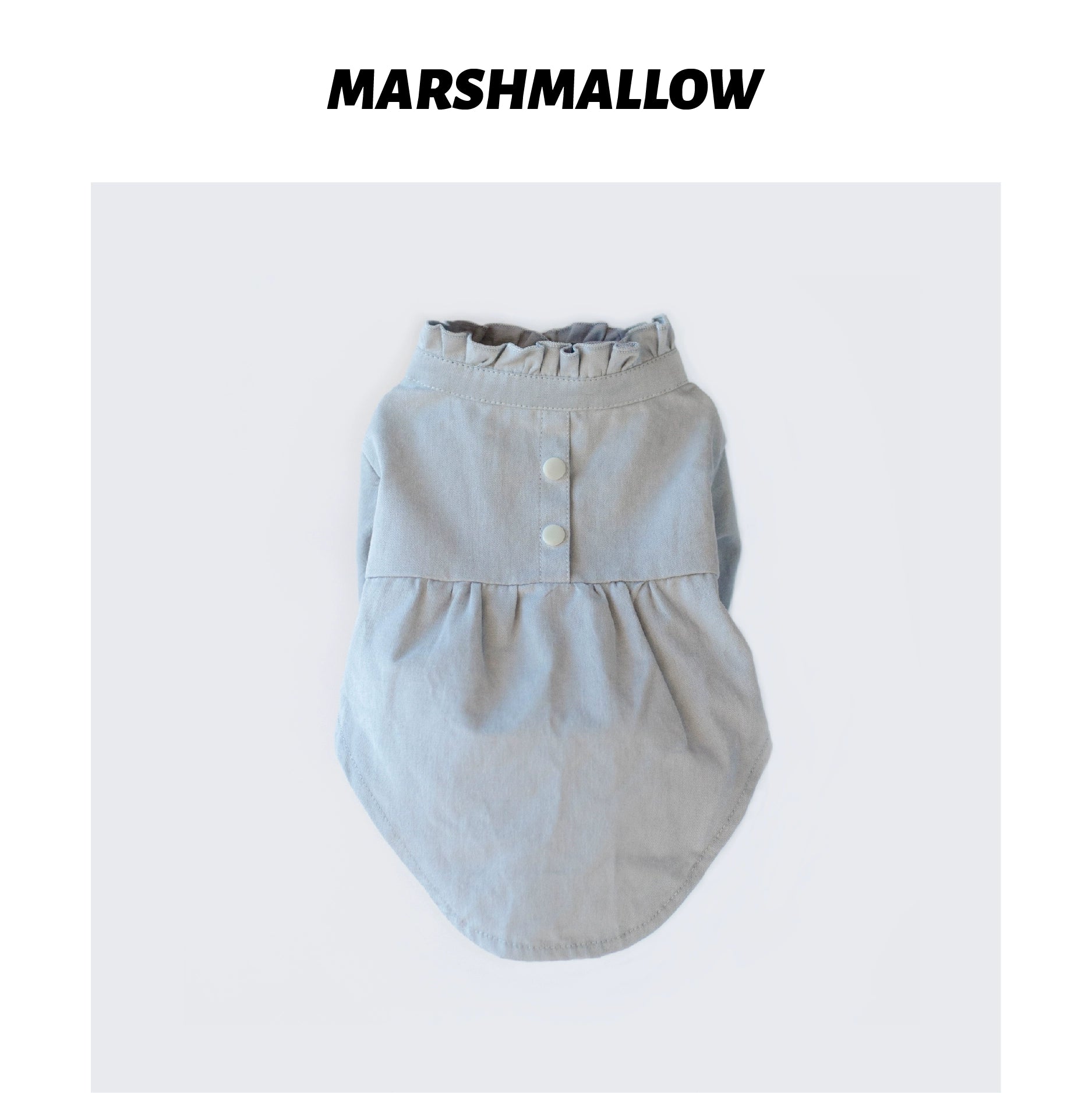 MARSHMALLOW® Vintage Ruffled Collar Shirt Dress for Dogs