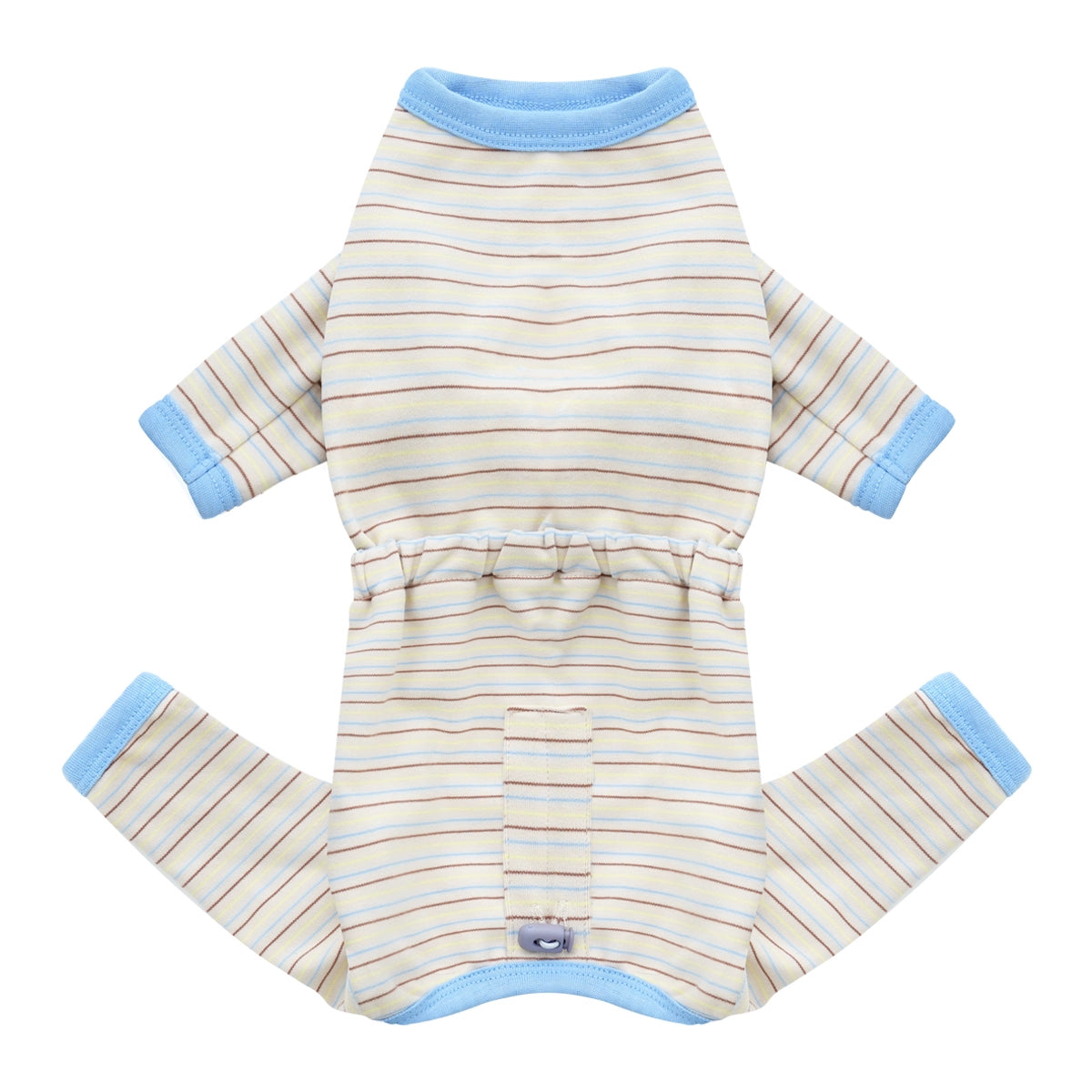 PuppyGallery® Cream Striped Four-Legged Suit for Small Breeds