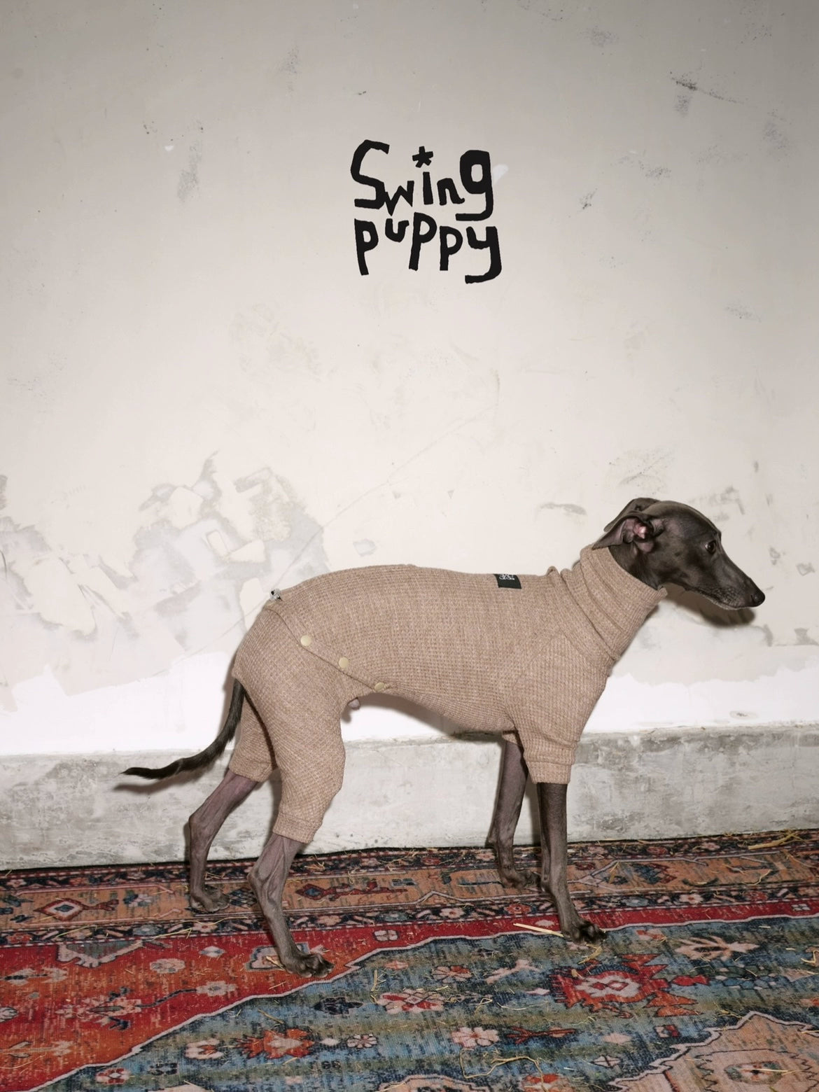 Swingpuppy® Dog Winter Waffle Knit High-Neck Base Layer