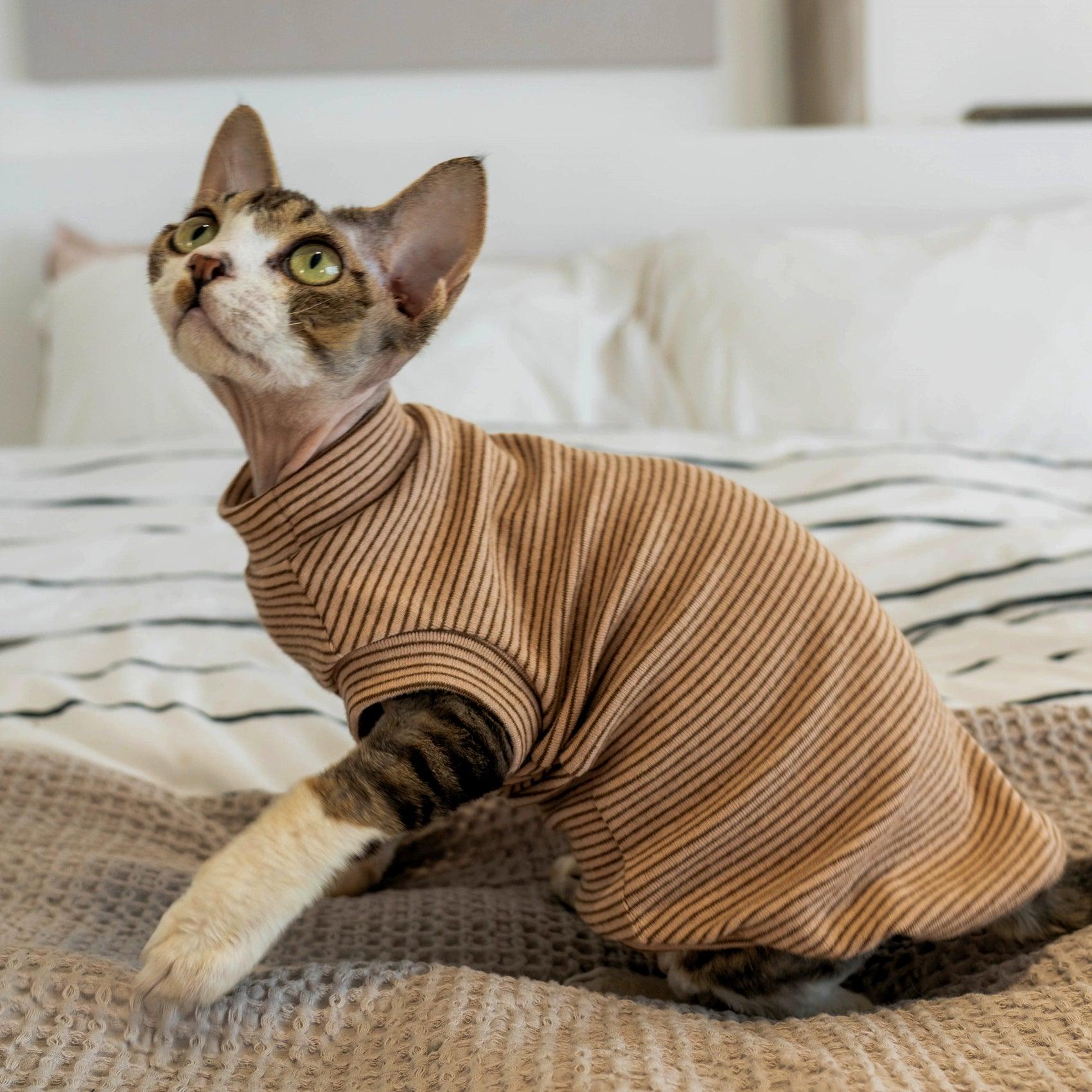 GINGERAIN® Striped Cotton Cat Vest - KIKOPALS
