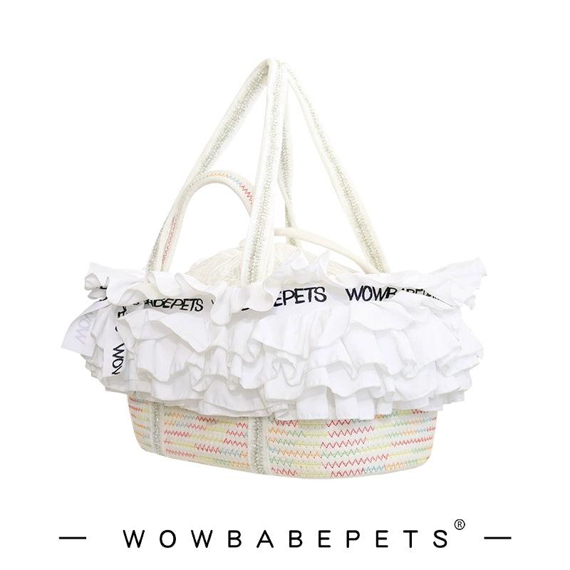 WOWBABEPETS® Floral Basket Pet Carrier - KIKOPALS