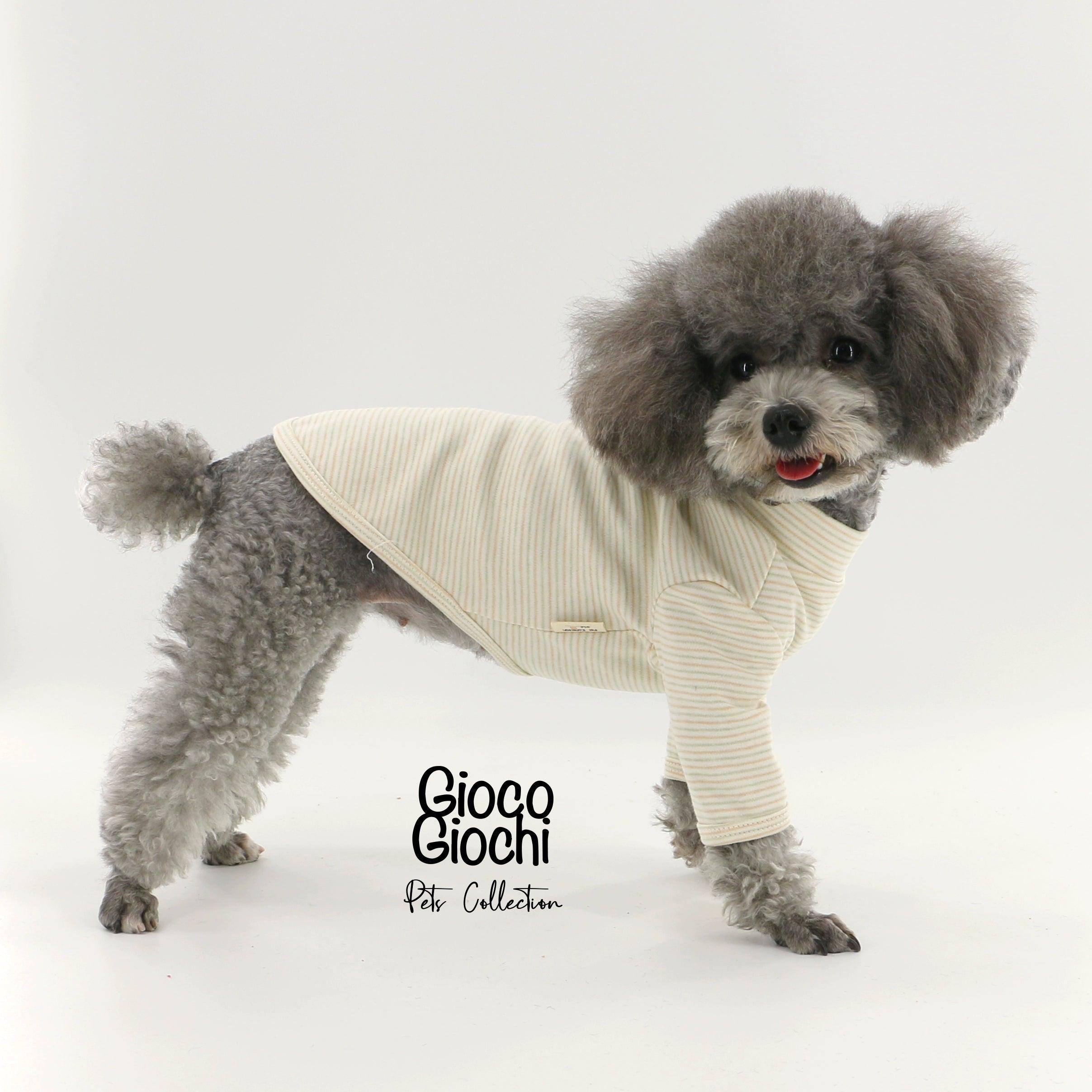 GiocoGiochi® Cotton Green Striped Dog Base Layer - KIKOPALS