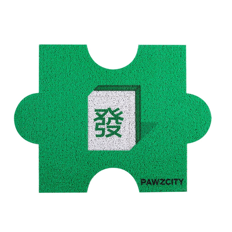 PAWZCITY® Cat Green PVC Puzzle Mat