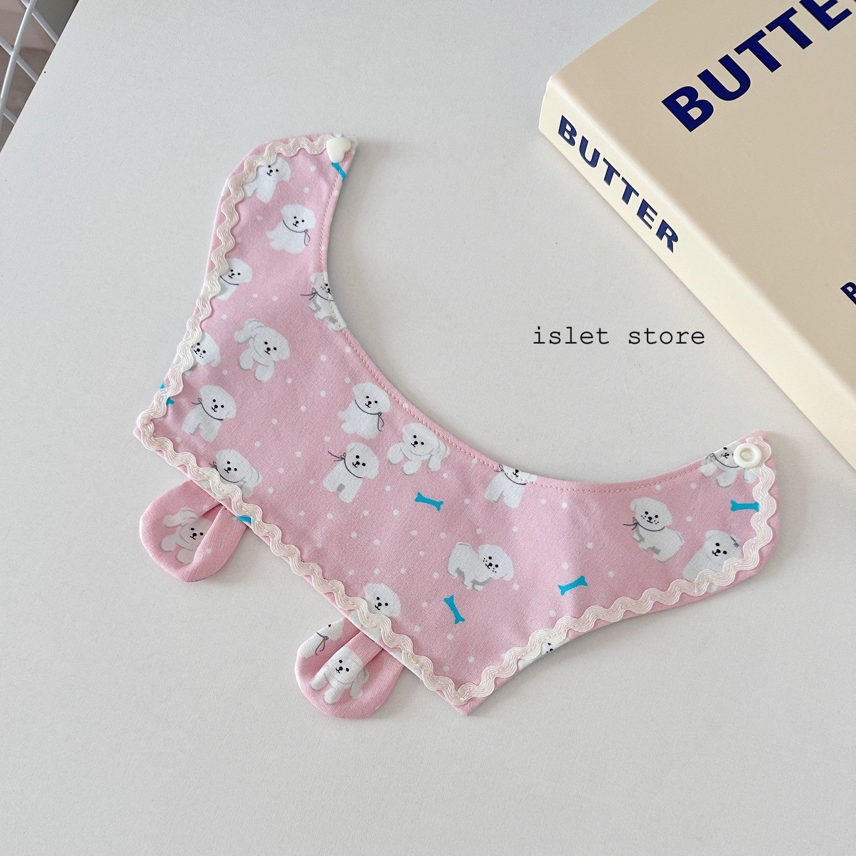 islet store® Pink Cute Beat Pet Bib - KIKOPALS