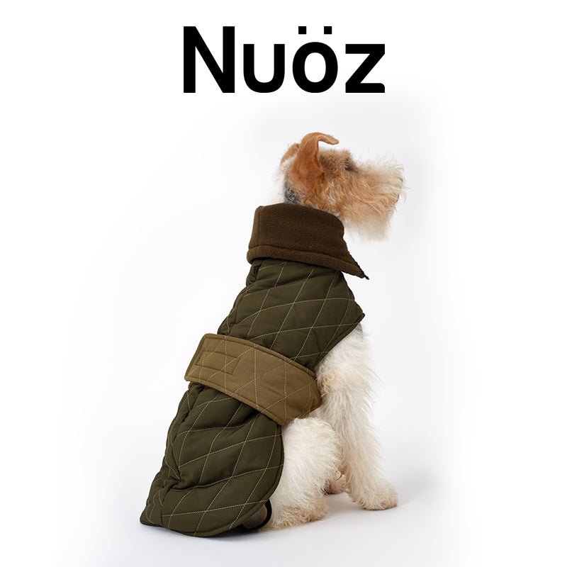 Nuoz® N Series Double Color Windproof Pet Coat for Dogs– Olive Green