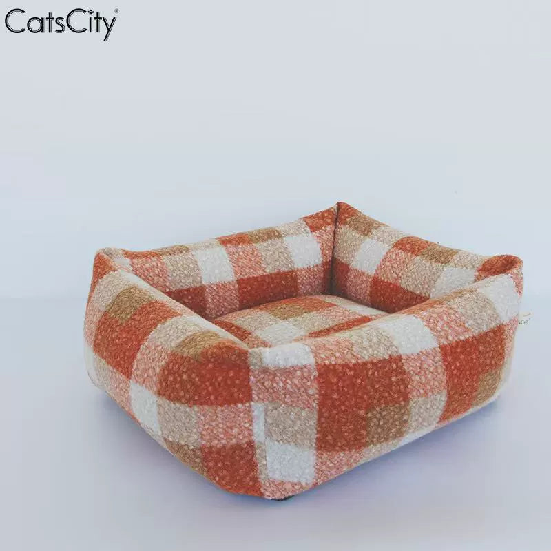 CatsCity® Colorful Lambswool Cat Bed