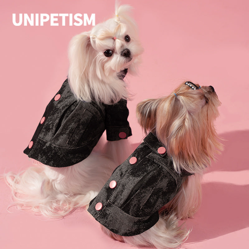 UNIPETISM® BlackPink Denim Jacket for Dogs & Cats
