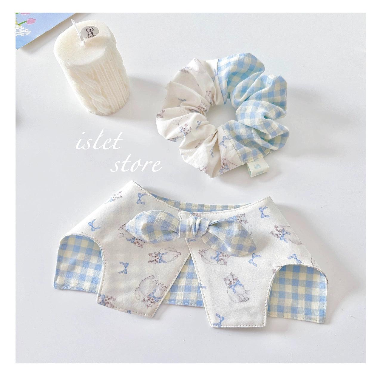 islet store® Blue Plaid Pet Bib - KIKOPALS