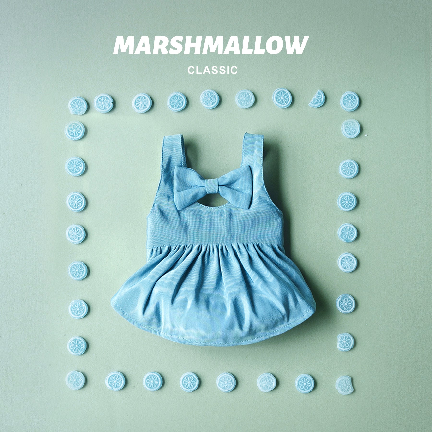 MARSHMALLOW® Cloud Pattern Silk Dress for Dogs