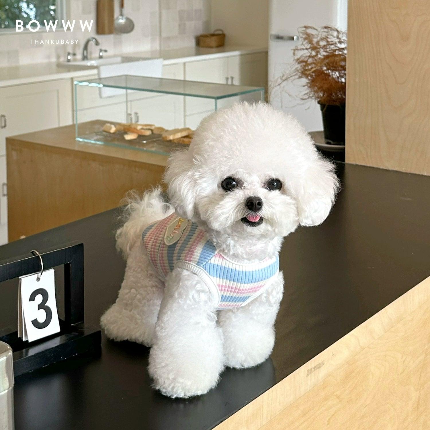 BOWWW® Color Striped Cotton Dog Vest - KIKOPALS