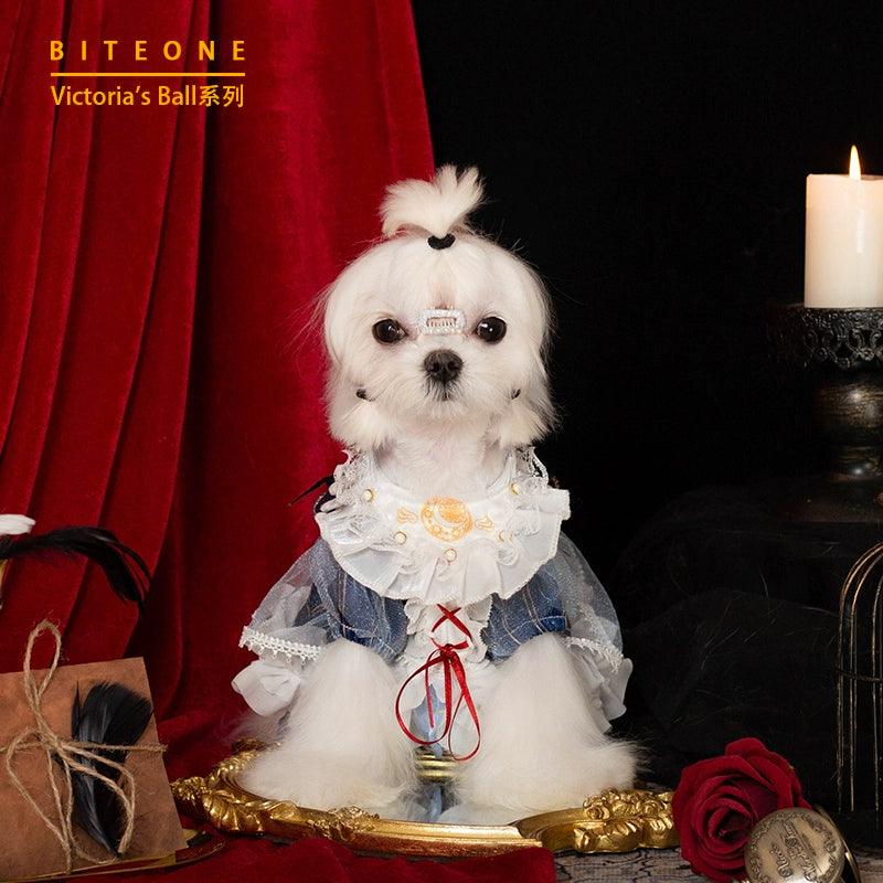 BITEONE® Starry Blue Bow Pet Lolita Dress - KIKOPALS