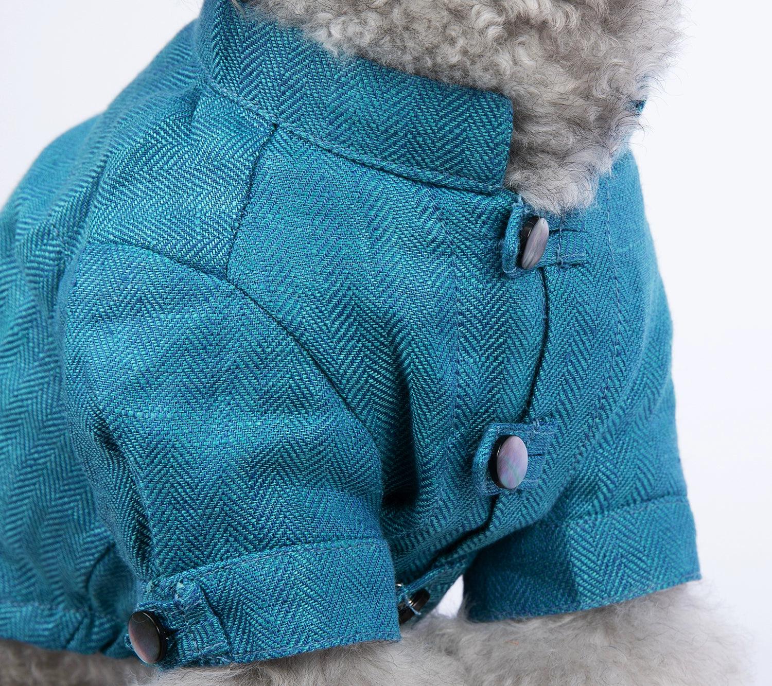 MQPET® Chinese Style Color-Woven Cotton-Linen Blend Pet Shirt - KIKOPALS