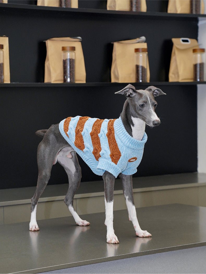 ZEZE® Chenille Striped Pet Sweater