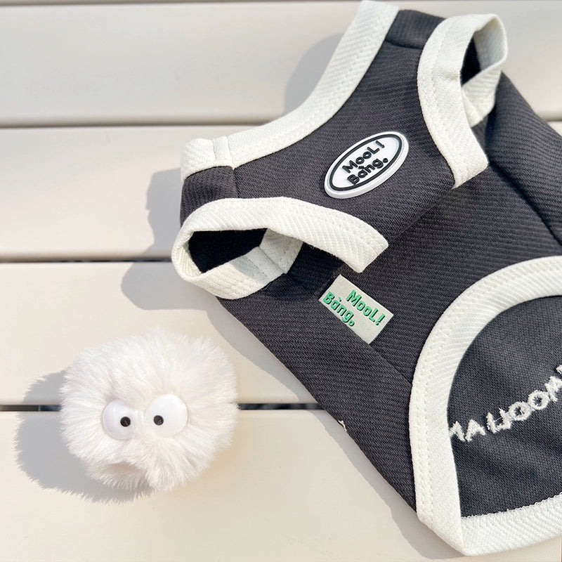 MooliBang® Black/White Sleeveless Vest for Small Dogs