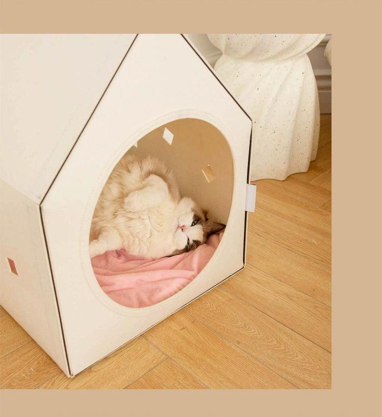 WURENDAO® Half-Covered Igloo Cat Bed - KIKOPALS