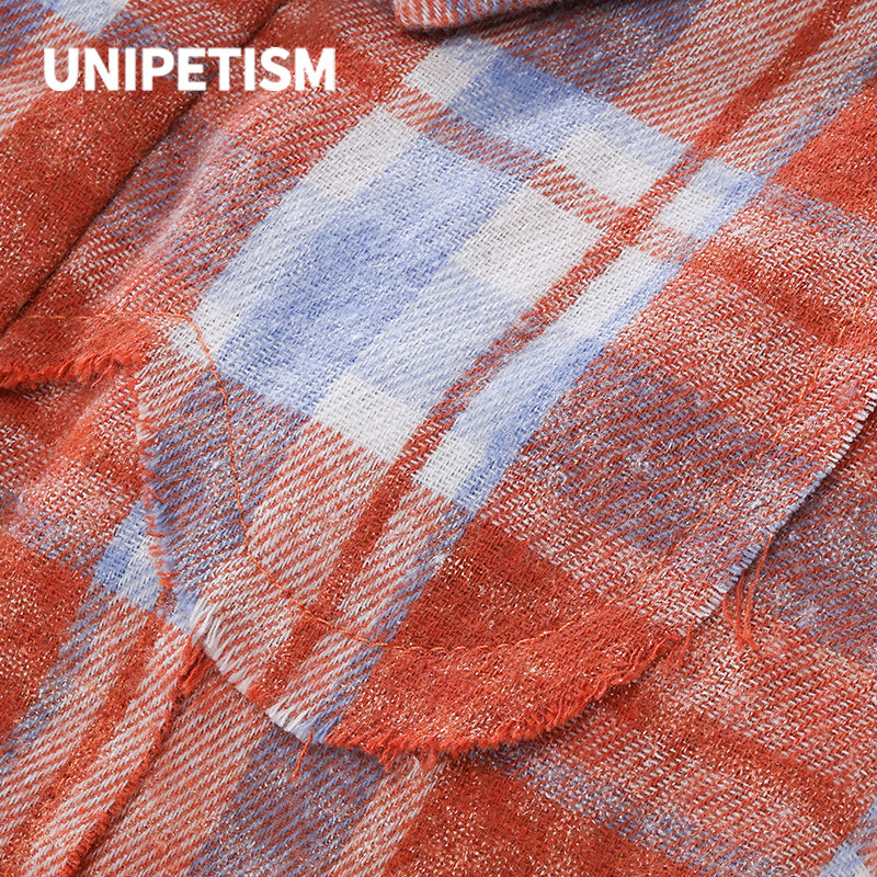 UNIPETISM® Plaid Fleece Shirt for Dogs & Cats