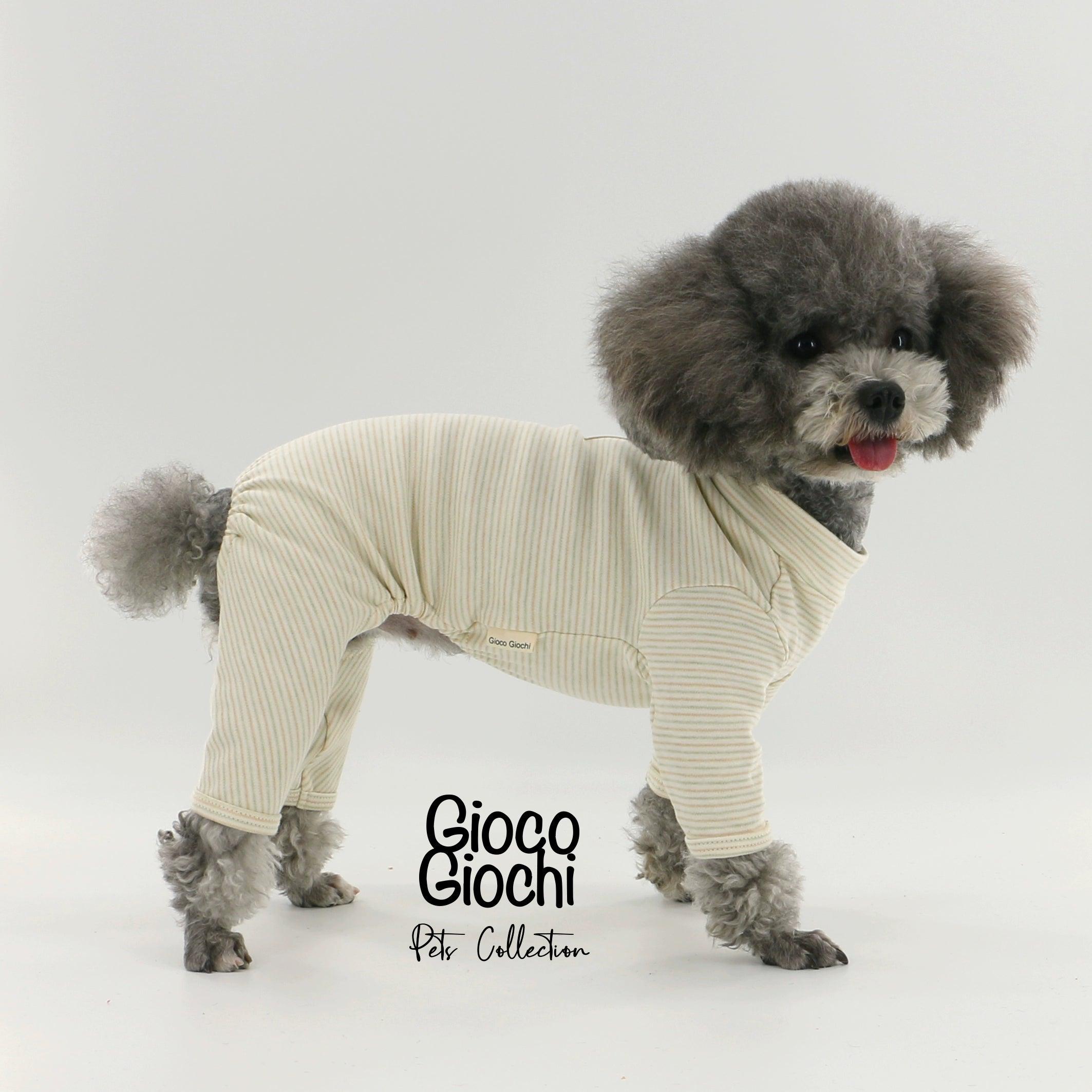 GiocoGiochi® Cotton Green Striped Dog Base Layer - KIKOPALS