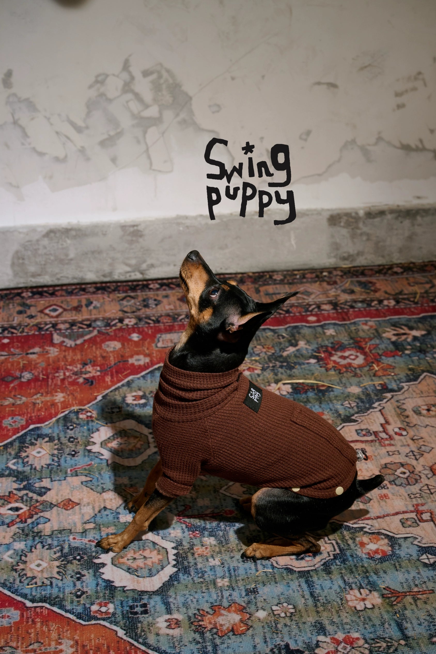 Swingpuppy® Dog Winter Waffle Knit High-Neck Base Layer