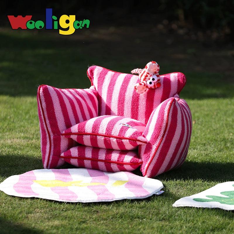 Wooligan® Striped Antibacterial Pet Sofa Bed - KIKOPALS