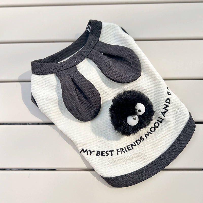 MooliBang® Black/White Sleeveless Vest for Small Dogs