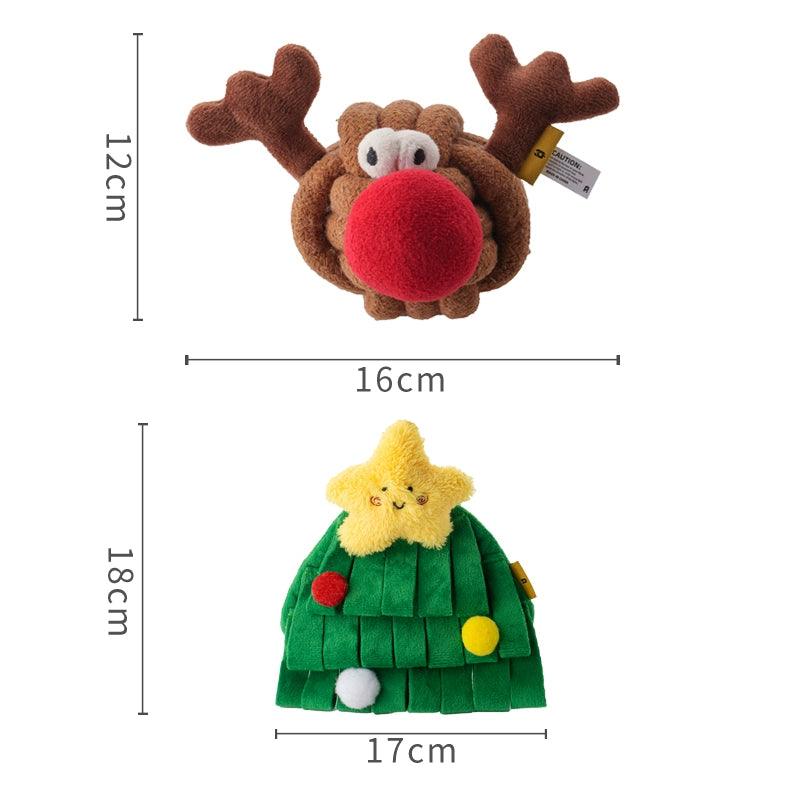 PETSVILLE® Reindeer Ball & Starry Christmas Tree Dog Toy - KIKOPALS
