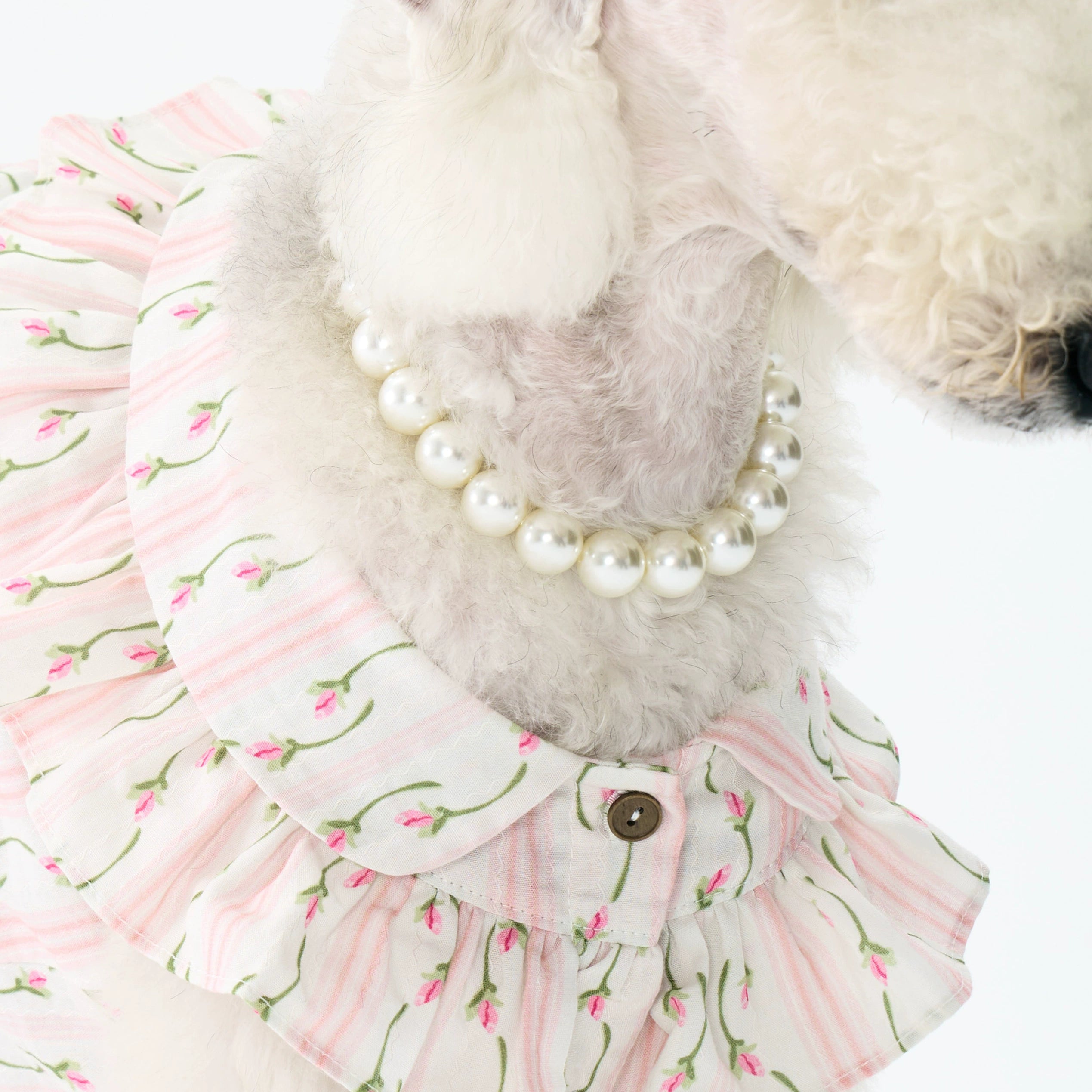 egge® Sleeveless Floral Ruffled Shirt for Dogs