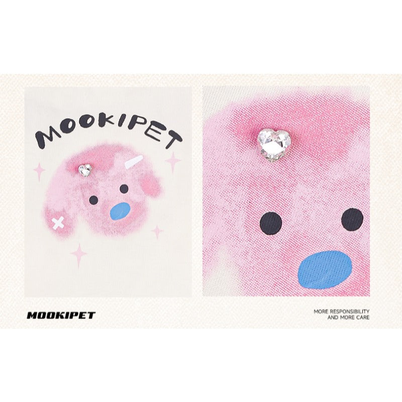 MookiPet® Diamond Pink Dog T-Shirt for Small Dogs