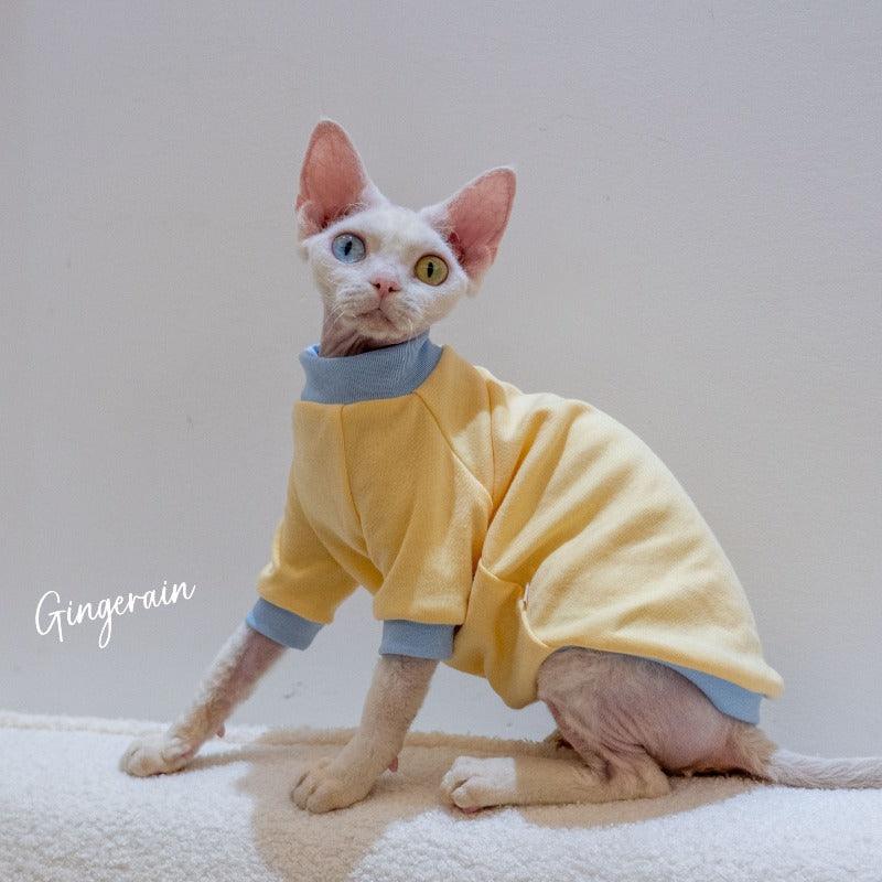 GINGERAIN® Warm Color-blocked Cat T-Shirt - KIKOPALS