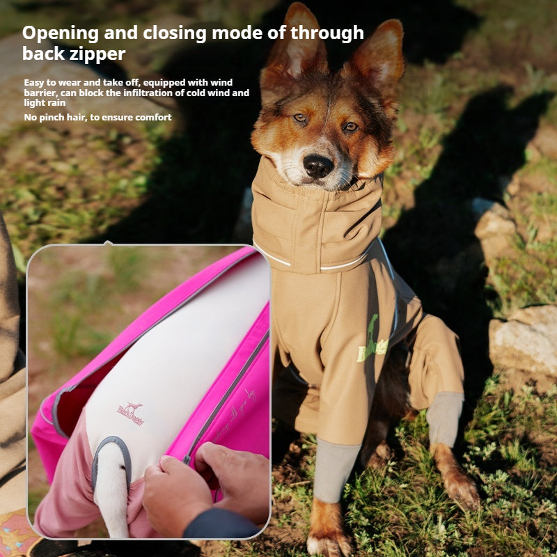BlackDoggy® Warm Hardshell Four-Legged Jacket for Dogs