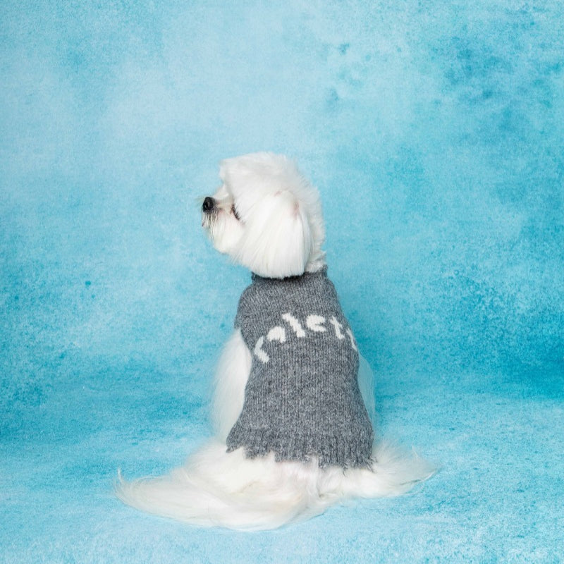 PalettePet® Vintage Sleeveless Sweater for Dogs – Grey