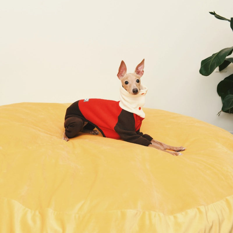 iiNeed® Red Patchwork Hoodie Winter For Dogs