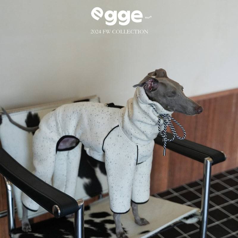 egge® School Uniform Hoodie - White & Blue for Dogs
