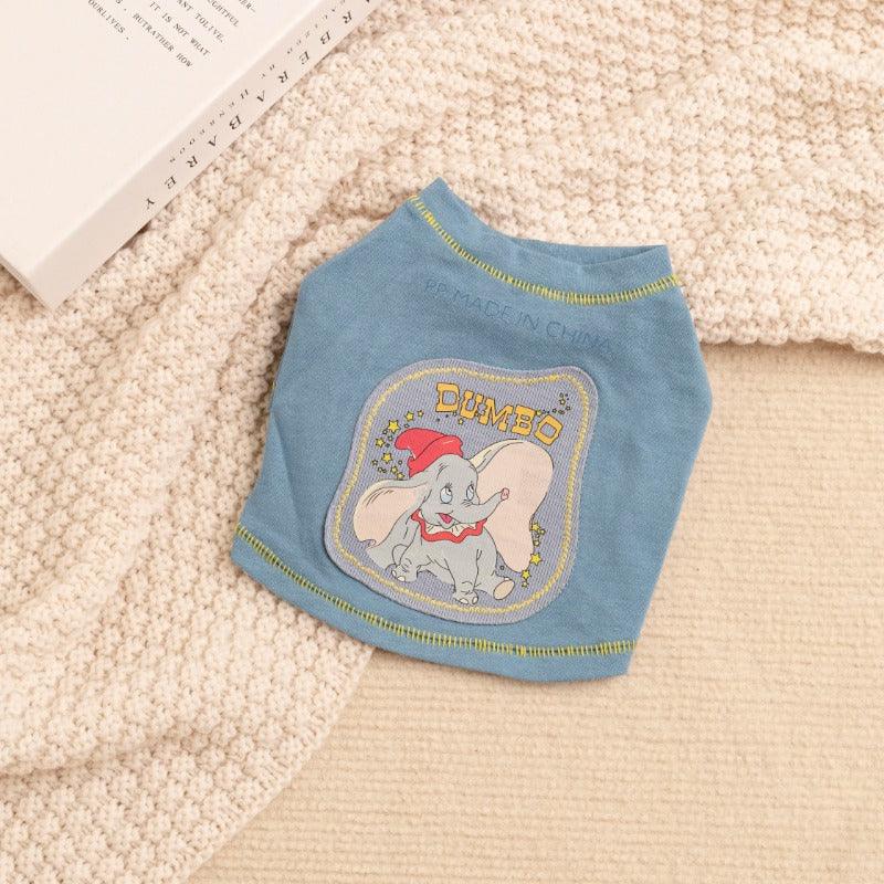 PalettePet® Smog Blue Dumbo Patch Pet T-Shirt - KIKOPALS