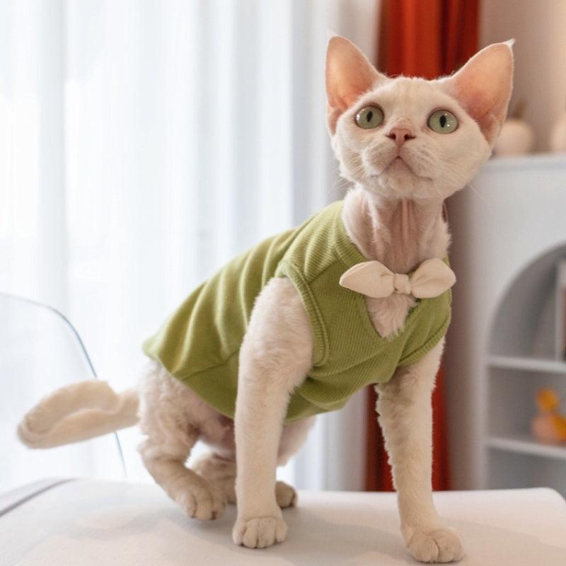 GINGERAIN® Cotton Ribbed Cat Vest - KIKOPALS