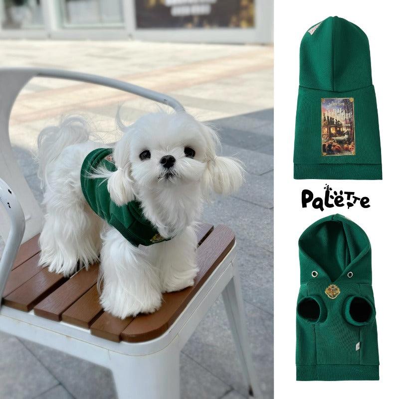 PalettePet® Dark Green Harry Potter Sleeveless Dog Hoodie - KIKOPALS