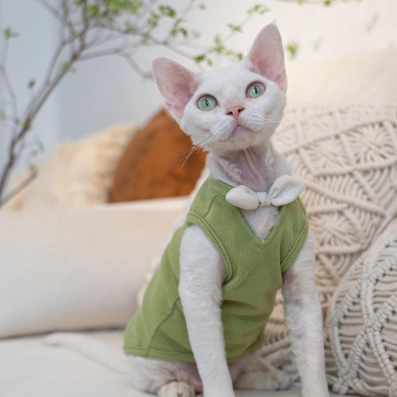 GINGERAIN® Cotton Ribbed Cat Vest - KIKOPALS