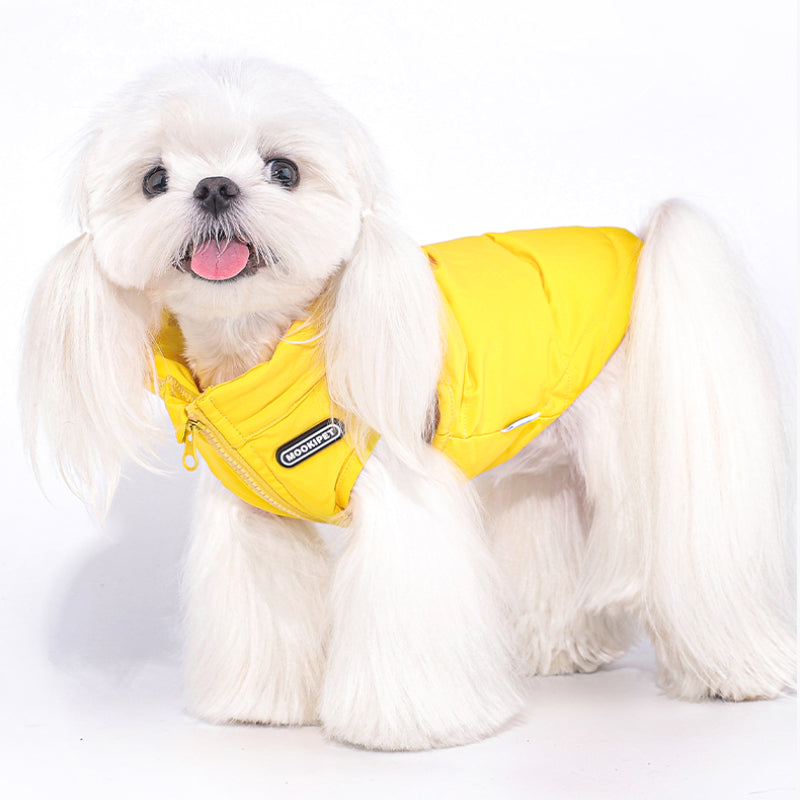 MookiPet® Outdoor Color-Block Down Vest & Hat for Dogs