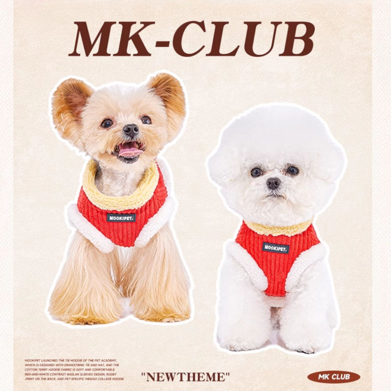 MookiPet®  Red Corduroy Vest for Dogs
