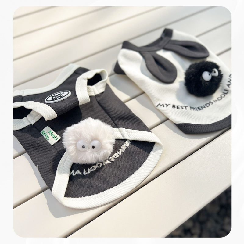 MooliBang® Black/White Sleeveless Vest for Small Dogs