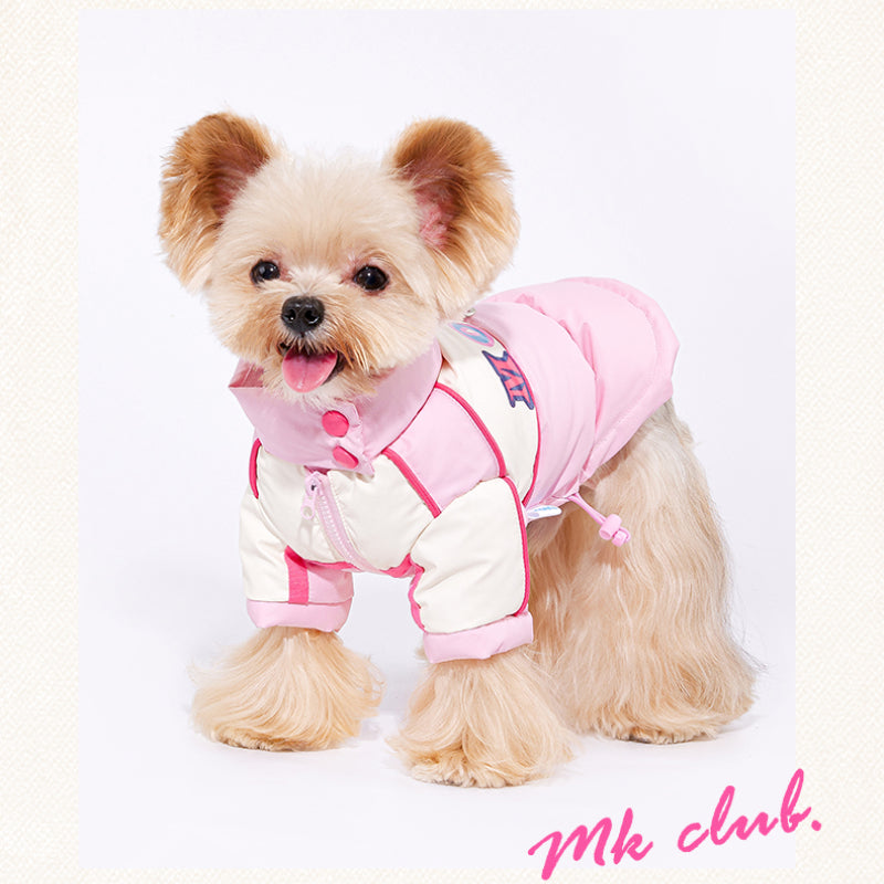 MookiPet® Pink Locomotive Down Jacket for Dogs