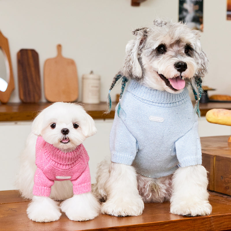 MookiPet® Sequined Turtleneck Sweater for Dogs