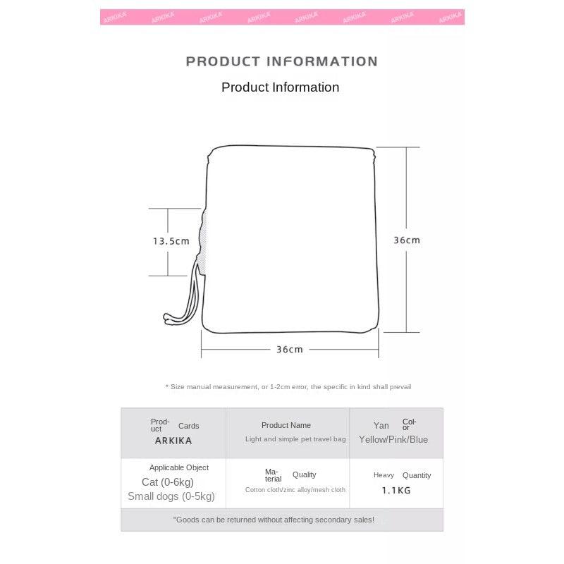 ARKIKA® Pink Multifunctional Pet Backpack - KIKOPALS