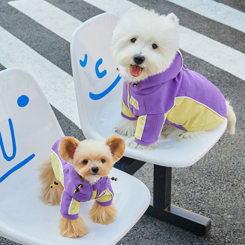 MookiPet® Plush Purple Hoodie for Dogs & Cats