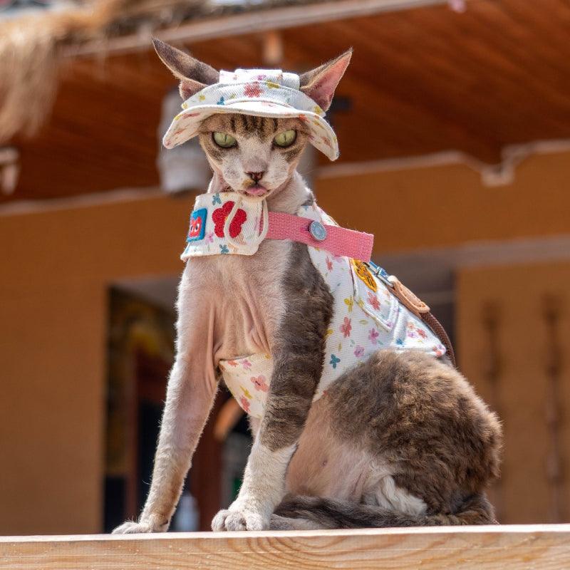 GINGERAIN® Outdoor Denim Cat Harness - Leash - KIKOPALS