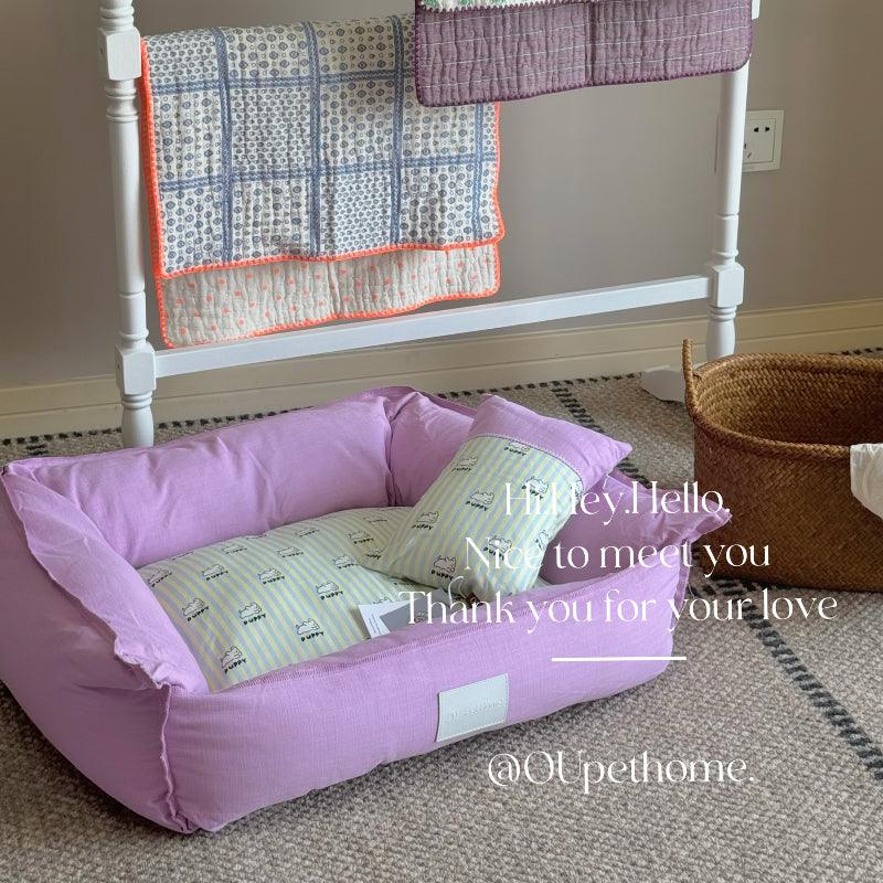 OUpetHome® Enclosed Purple Pet Bed - KIKOPALS