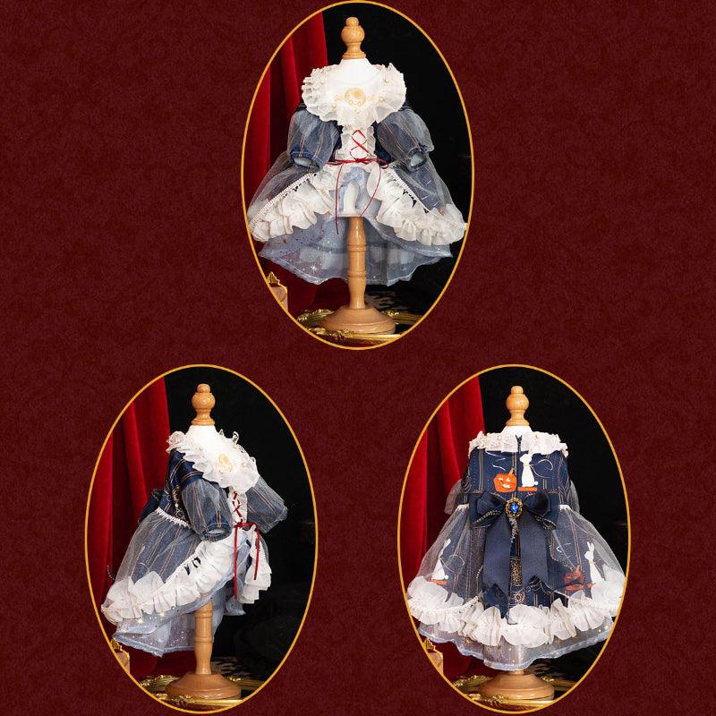 BITEONE® Starry Blue Bow Pet Lolita Dress - KIKOPALS